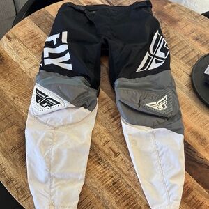 FLY RACING MOTOCROSS PANTS F16 BLACK WHITE GREY